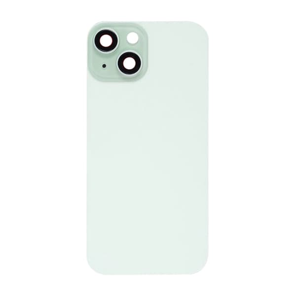 iPhone 15 Plus Bagside Glas med smådele - Grøn