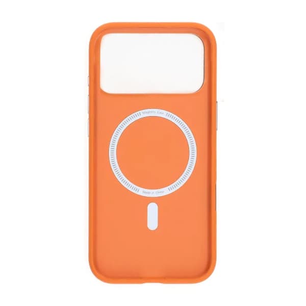 Mobilskal för iPhone 17 Pro Max - Kameraskydd Orange PU-läder