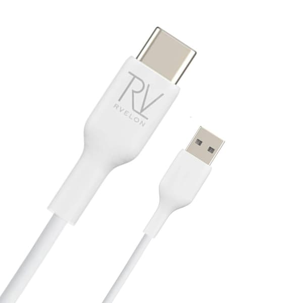 Rvelon USB-A till USB-C Kabel 1M - Vit