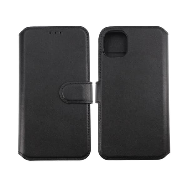 iPhone 11 Plånboksfodral Läder Rvelon - Svart