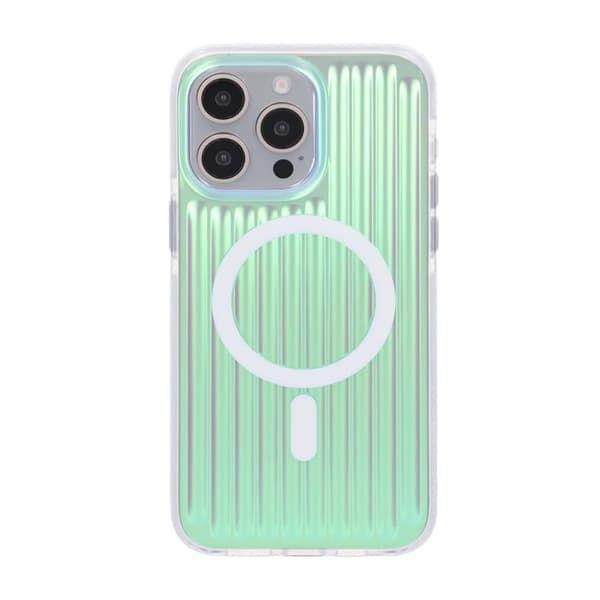 Model reflekterende farve Magnetisk etui til iPhone 14 Pro Max Grøn