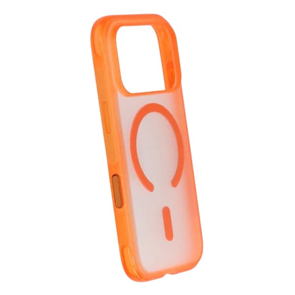 Matte Magnetic Shockproof Airbag Cover til iPhone 17 Pro Max Orange