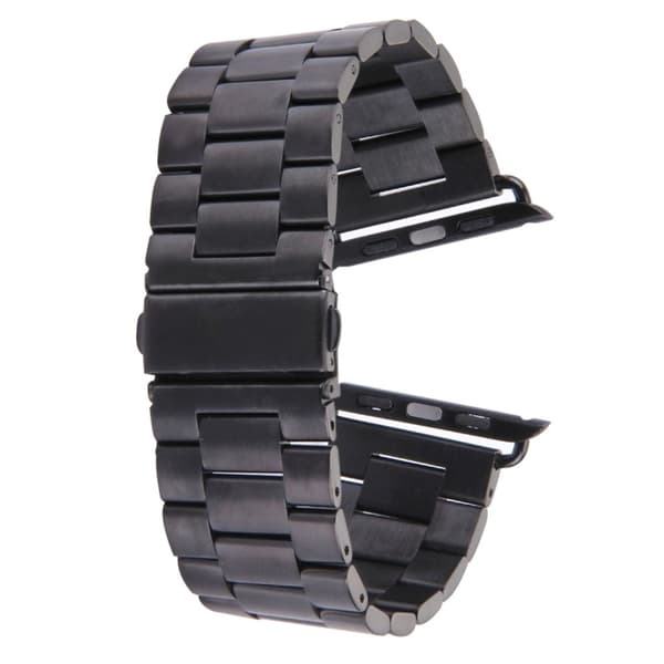 Apple Watch 38/40/41/42 mm urrem i rustfrit stål - Sort