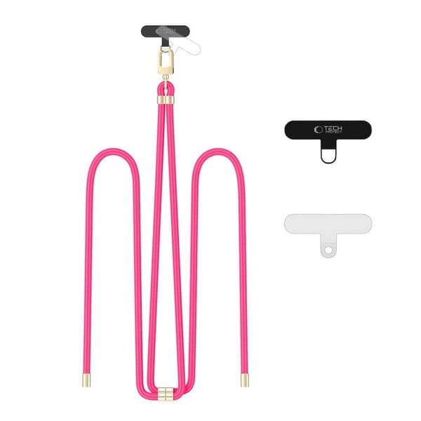 Tech-Protect C7S justerbar telefonrem – Rosa/Guld