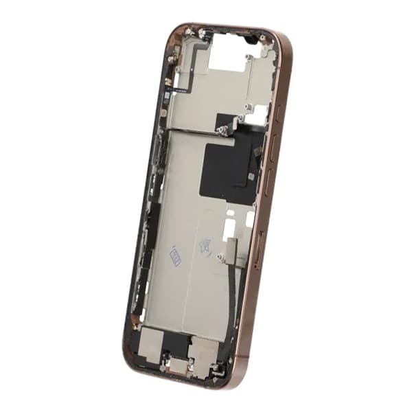 Mellemramme med smådele til iPhone 16 Pro - Sandfarvet Titanium OEM