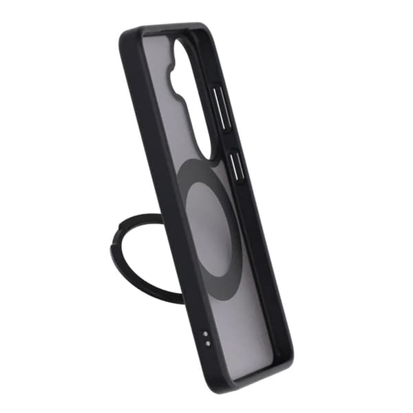 Matte case 360 rotating bracket Mobile Phone Case for Samsung S26 Black