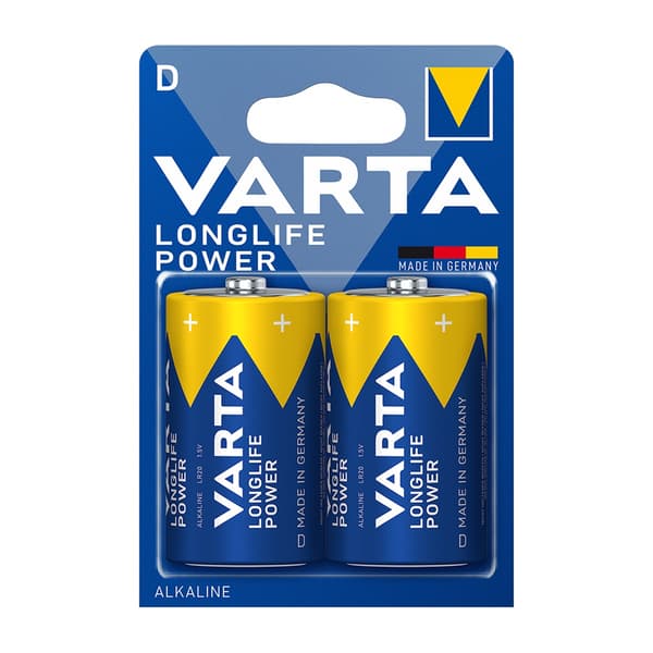 Varta Longlife Batteri D LR20 1,5V 2-pack