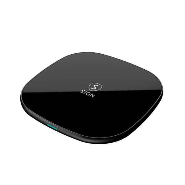 SiGN Trådløs Hurtigoplader til iPhone & Android, 15W - Sort