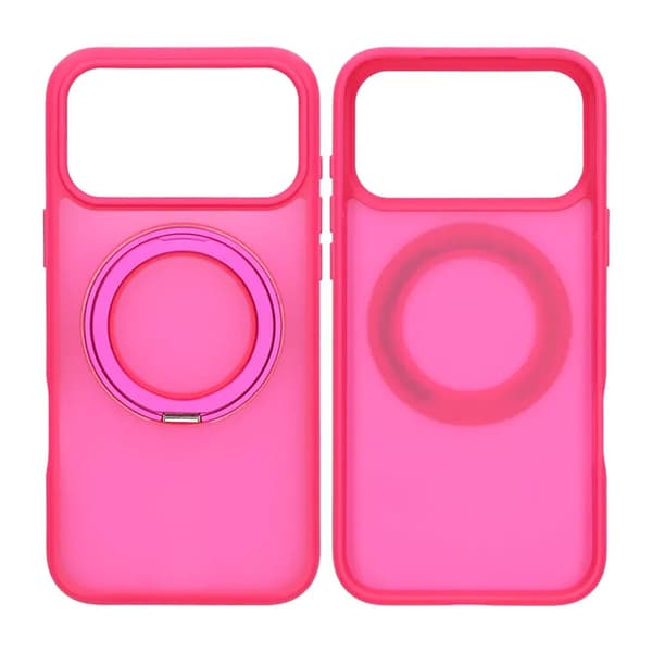 Mobilcover Roterende Magnetisk Stativ til iPhone 17 Pro Max - Rød