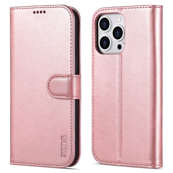 AZNS iPhone 16 Pro Max Wallet Cover - Pink