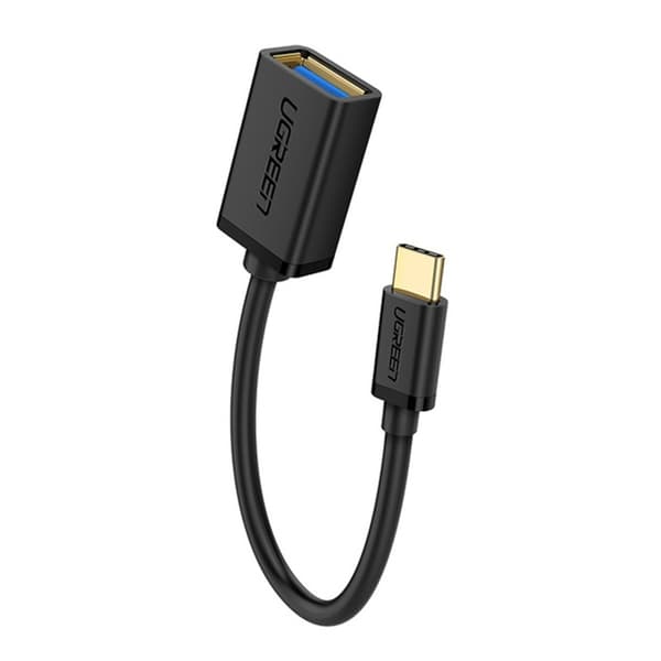 UGREEN OTG-sovitin USB-A (naaras) - USB-C (uros) - Musta
