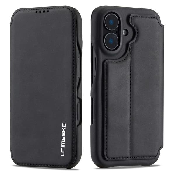 LC.IMEEKE iPhone 16 Cover med stativ - Sort