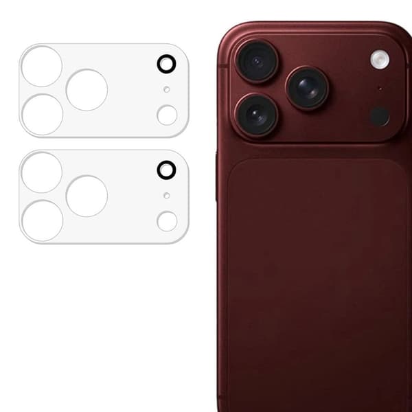 iPhone 18 Pro Linsskydd Härdat Glas, 2-pack - Transparent