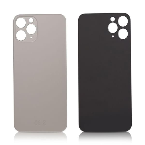 iPhone 11 Pro Max Bagglas uden logo Høj kvalitet Sølv