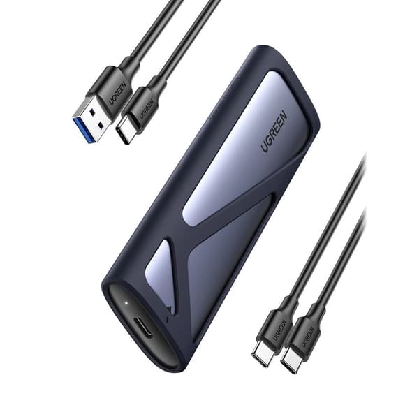 UGREEN M.2 SATA/NVMe -kiintolevykotelo - Harmaa
