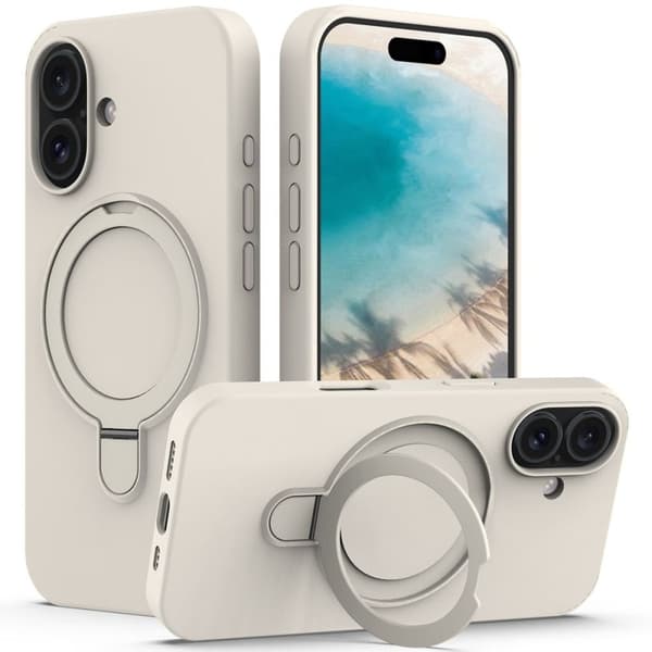 iPhone 16 Plus MagSafe -jalustakotelo – Beige