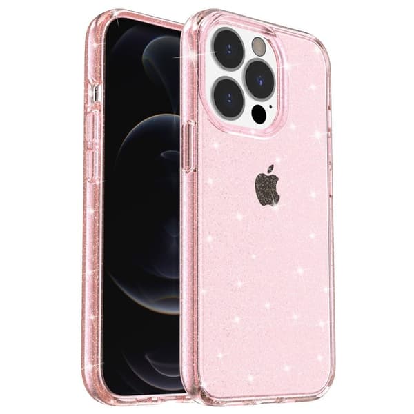 Glitrende iPhone 15 Pro Max cover - Pink