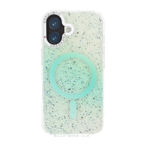Glitter Diamond Magnetic Case - iPhone 17 Green