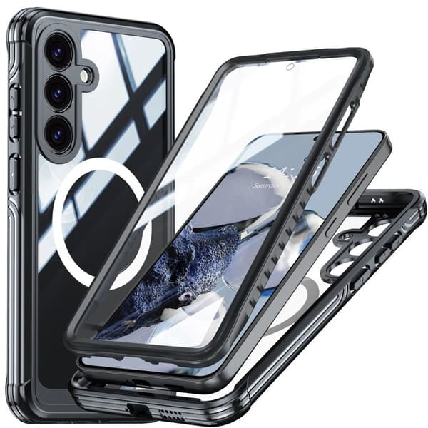Samsung Galaxy S25 FE Kuori + Näytönsuoja - Musta
