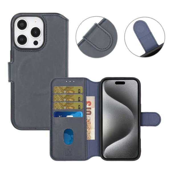 iPhone 16 Pro Max Pung Etui Rvelon - Blå
