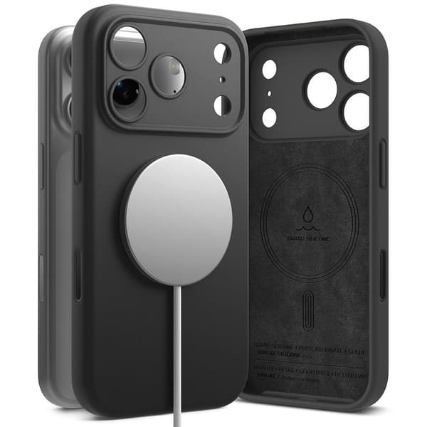 Ringke Silikone Magnetisk MagSafe Cover til iPhone 17 Pro Max - Sort