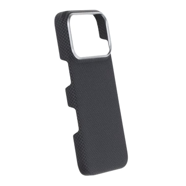 Kevlar Magsafe cover til iPhone 17 Pro - Sort med gitter