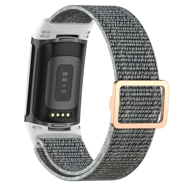 Fitbit Charge 6 / 5 -rannekoru nylonista - Harmaa