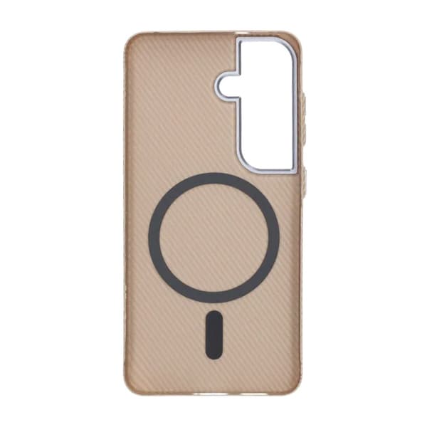 Crabon - blank Magnetisk Etui Til Samsung S26 Guld