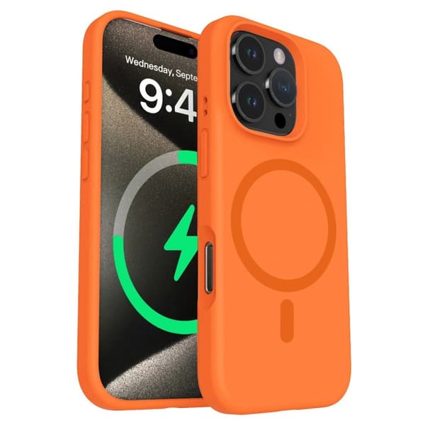 iPhone 16 Pro Max silikonikuori - Oranssi