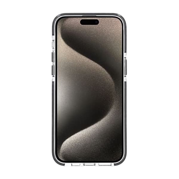 Mønstret TPU-cover til iPhone 15 Pro med MagSafe - Sort