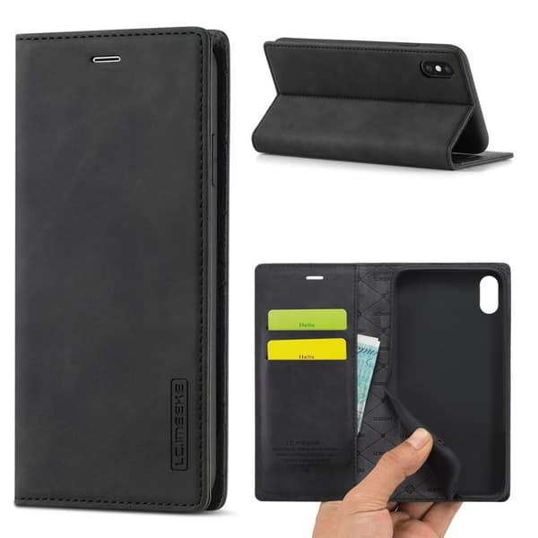 LC.IMEEKE iPhone X/XS Wallet Cover Stand - Sort