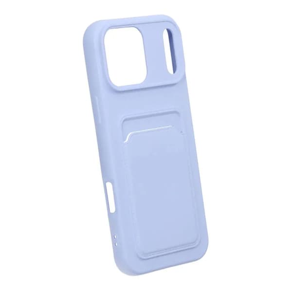 Silikonecover med kortholder iPhone 17 Pro - Lilla