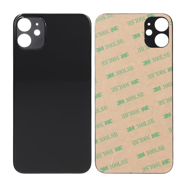 iPhone 11 Bagglas med Klæbebånd - Sort