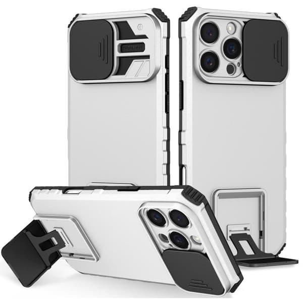 iPhone 16 Pro Max Cover med kamerabeskyttelse - Sølv