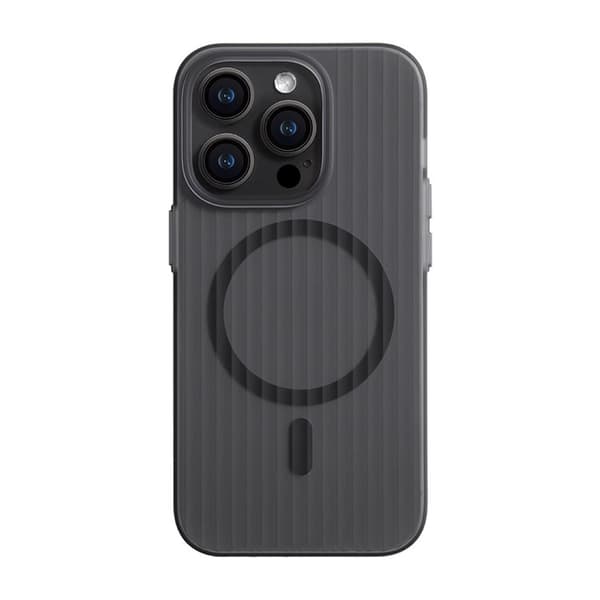 iPhone 15 Pro Max Mobilcover Bølget - Sort