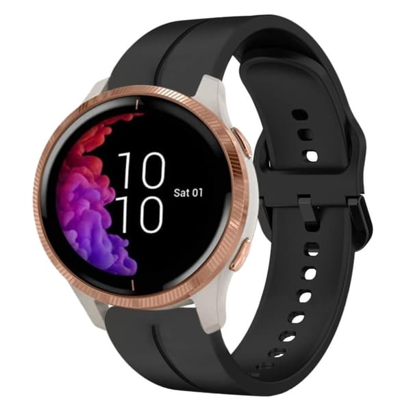 Garmin Venu silikoninen kellon ranneke - Musta