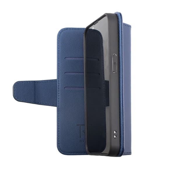 iPhone 14 Pro Plånboksfodral Extra Kortfack Rvelon - Blå