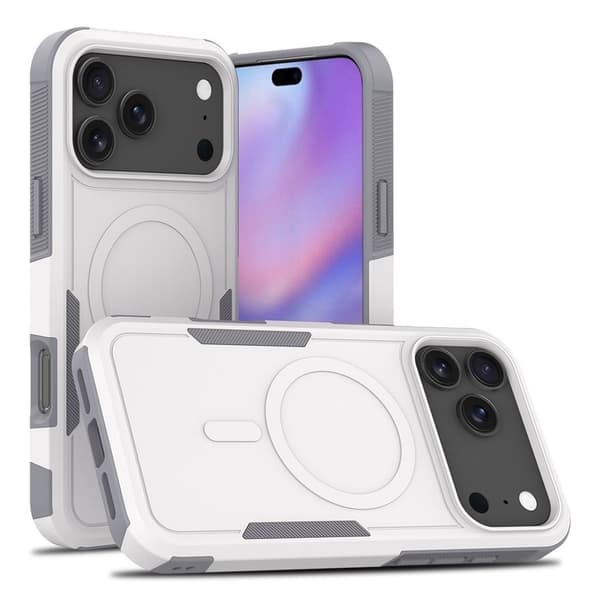 iPhone 18 Pro Max/17 Pro Max MagSafe Skal Stöttåligt - Vit