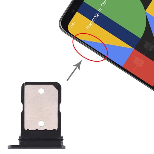 Google Pixel 4/4XL Simkortshållare - Svart