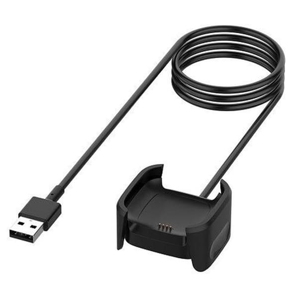 Latauskaapeli 4-nastainen USB Fitbit Versa 2:lle - Pystymalli