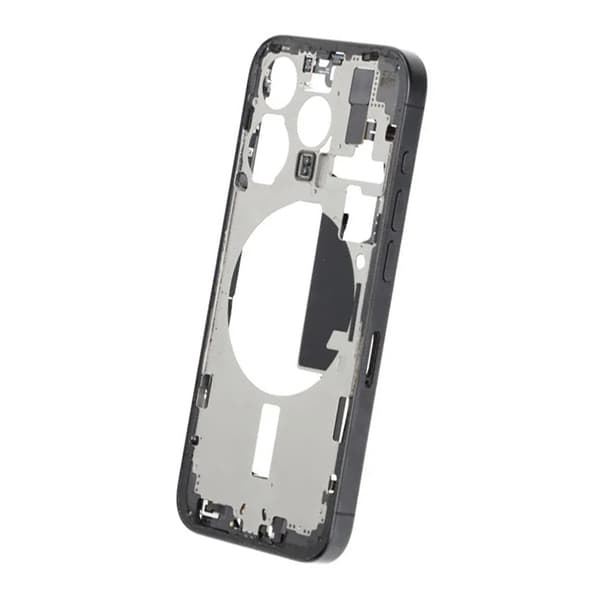 Mellemramme med smådele til iPhone 15 Pro - Sort Titan OEM
