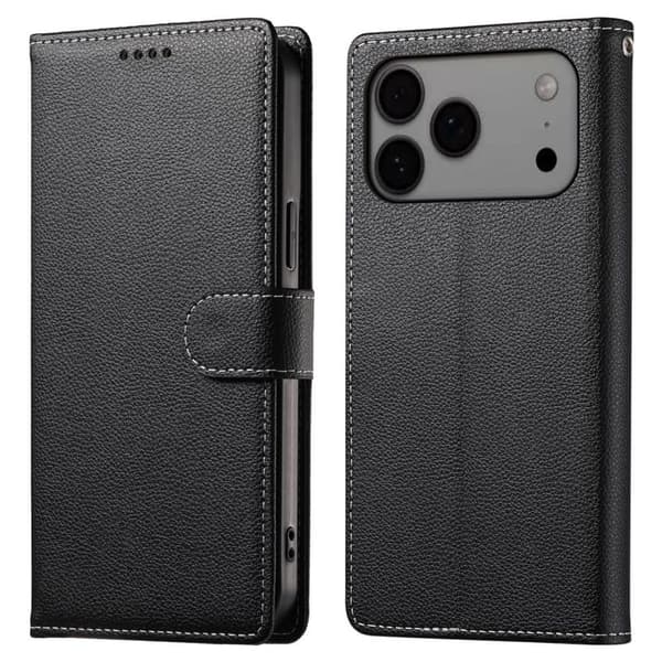 iPhone 18 Pro Max/17 Pro Max lompakkokotelo - Musta