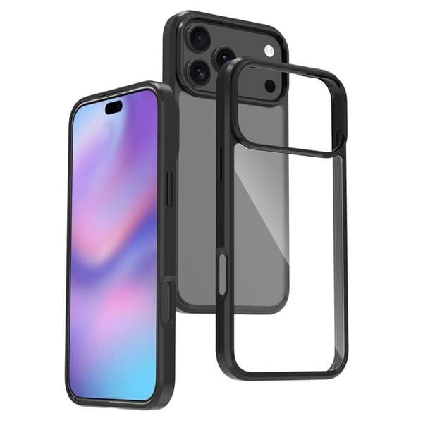 Fodral med akrylrygg iPhone 18 Pro Max, iPhone 17 Pro Max - Svart