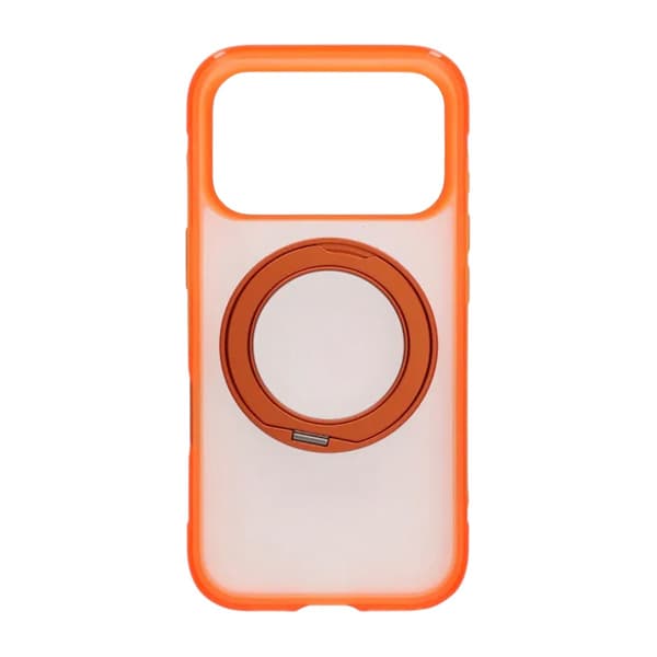 Mat MagSafe-cover med ringstativ til iPhone 17 Pro og 18 Pro - Orange