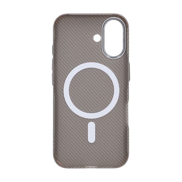 iPhone 16 Mobilcover Kulfibermønstret - Grå