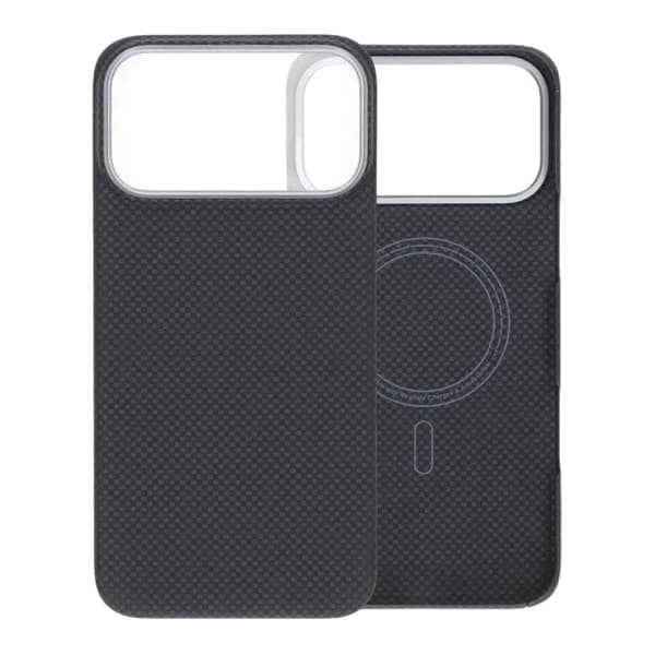 Kevlar Magsafe cover til iPhone 17 Pro Max - Sort med gitter
