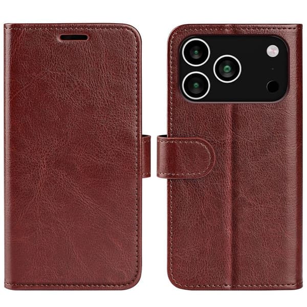 iPhone 18 Pro/17 Pro Pungcover PU-læder - Brun