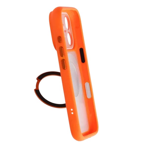 Skal med Roterbart MagSafe-Stativ för iPhone 17 Pro Max - Orange