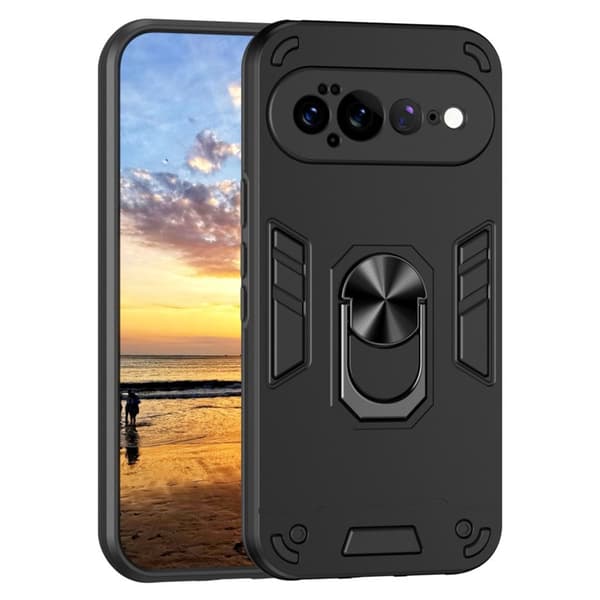 Google Pixel 11 Pro XL Cover med Ring Kickstand - Sort