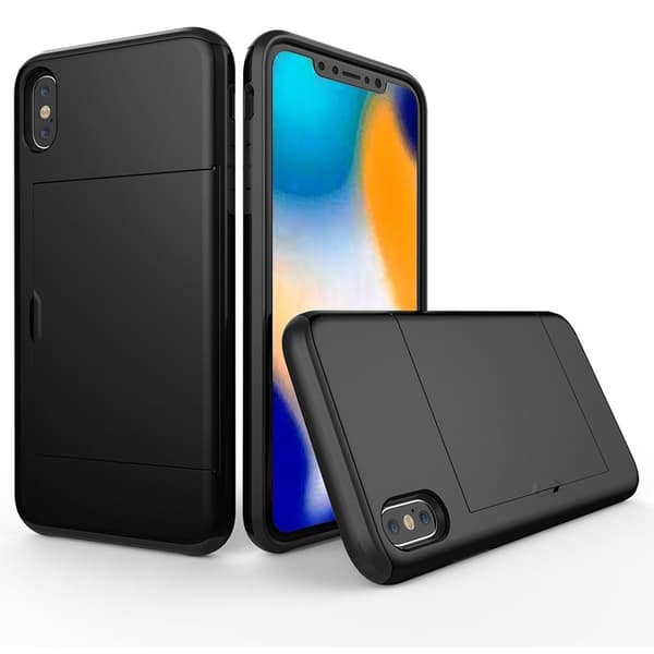 IPhone XS Max -kotelo korttipaikalla - Musta